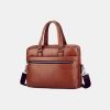 High quality waterproof leather briefcase