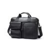 Large capacity soft leather business briefcase