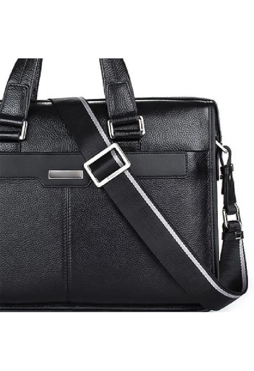 BC07-5-500x731-1 Black waxed leather durable business briefcase