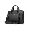 Black wear-resistant and durable leather briefcase