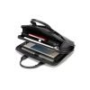 Black wear-resistant and durable leather briefcase