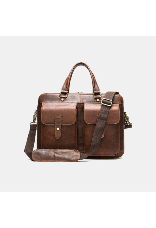 BC16-1-500x731-1 Waterproof and durable brown leather briefcase