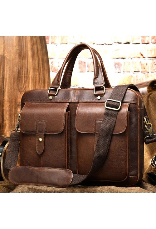 BC16-2-500x731-1 Waterproof and durable brown leather briefcase
