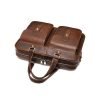 Waterproof and durable brown leather briefcase