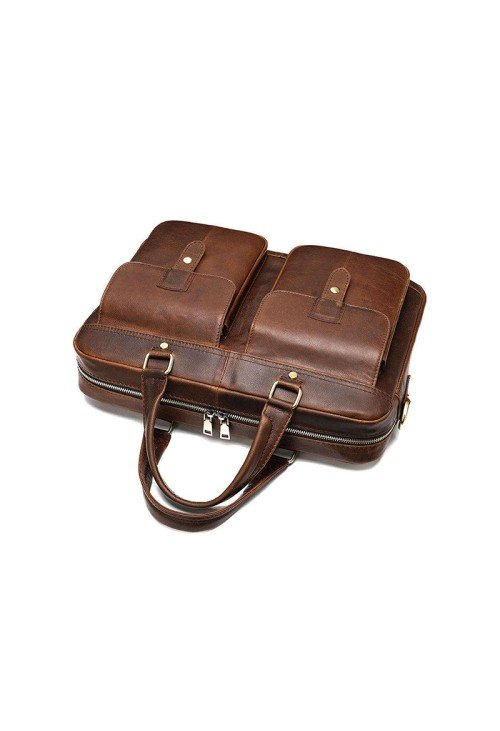 BC16-3-500x731-1 Waterproof and durable brown leather briefcase