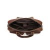 Waterproof and durable brown leather briefcase