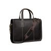Classic hard shell leather business briefcase