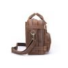 Durable leather convertible backpack briefcase