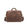 Durable leather convertible backpack briefcase
