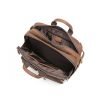 Durable leather convertible backpack briefcase
