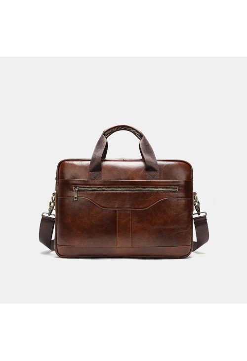 Classic high quality soft leather business briefcase