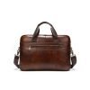 Classic high quality soft leather business briefcase