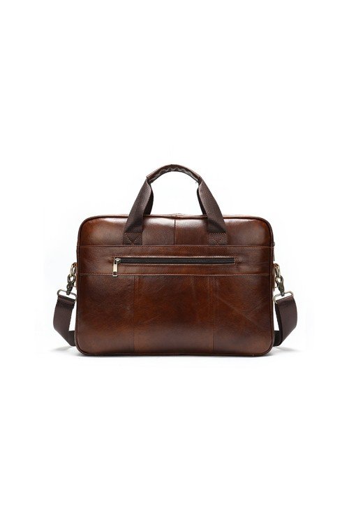 Classic high quality soft leather business briefcase