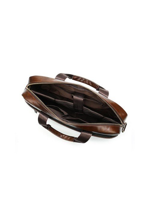 Classic high quality soft leather business briefcase