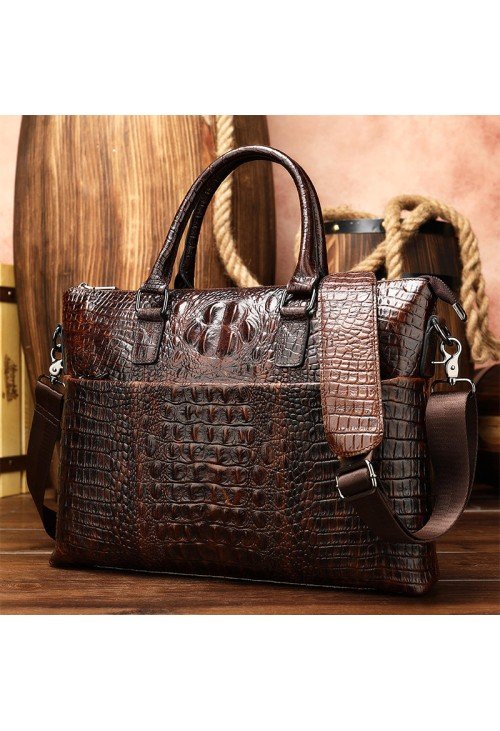 BC27-2-500x731-1 Crocodile textured leather waterproof briefcase