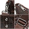 Crocodile textured leather waterproof briefcase