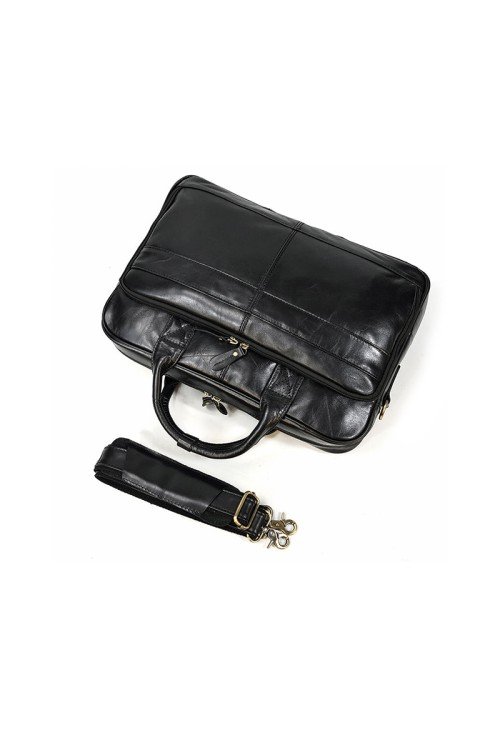Casual business large capacity leather briefcase