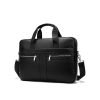 Business glossy vintage leather briefcase