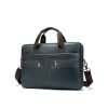 Business glossy vintage leather briefcase