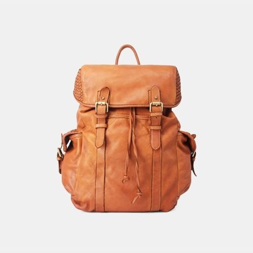 Classic vintage soft leather backpack