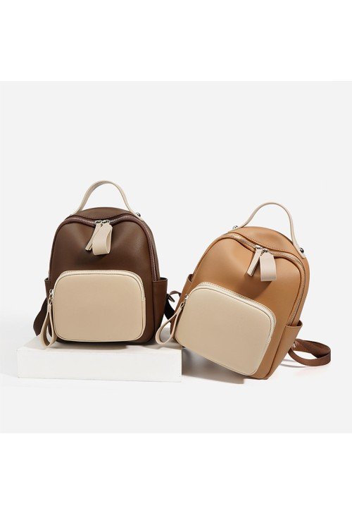 BP08-2-500x731-1 Lightweight and simple contrast leather backpack