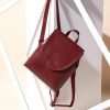Luxurious waterproof smooth leather backpack