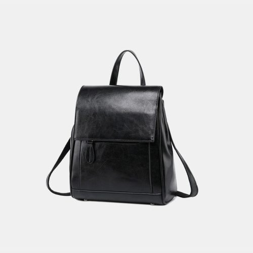 Classic and fashionable soft leather backpack