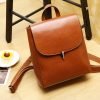 Simple and elegant smooth leather backpack