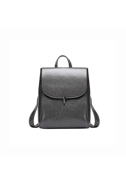 Simple and elegant smooth leather backpack