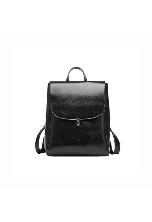 Simple and elegant smooth leather backpack