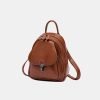 Waterproof vintage waxed leather backpack