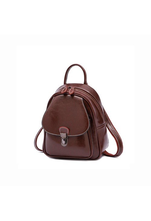 Waterproof vintage waxed leather backpack