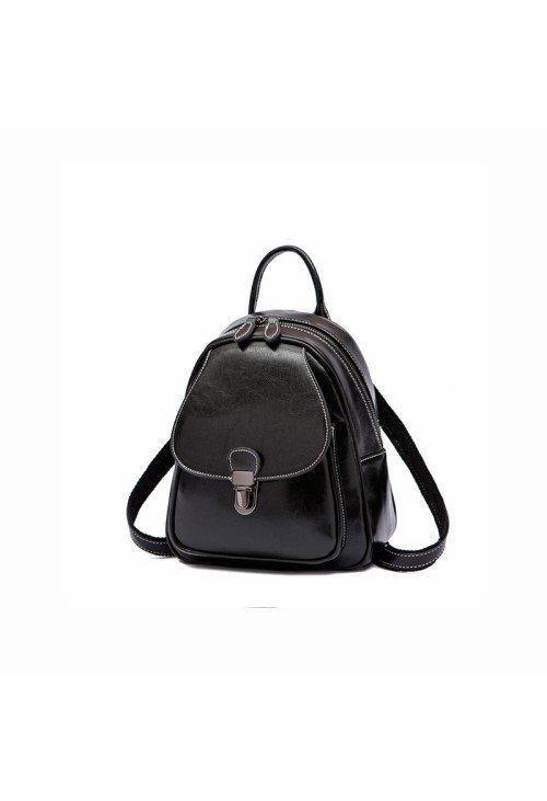 Waterproof vintage waxed leather backpack