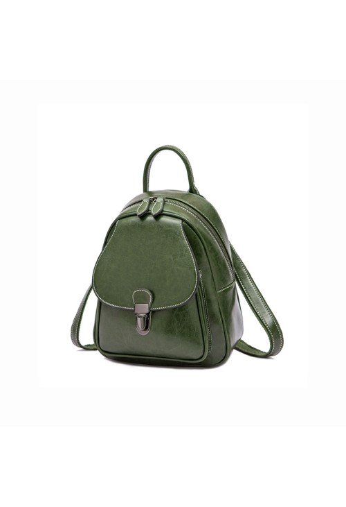 Waterproof vintage waxed leather backpack