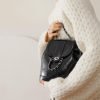 Small mini drawstring bucket flip backpack
