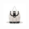 Small mini drawstring bucket flip backpack