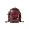 Vintage smooth water-resistant leather backpack