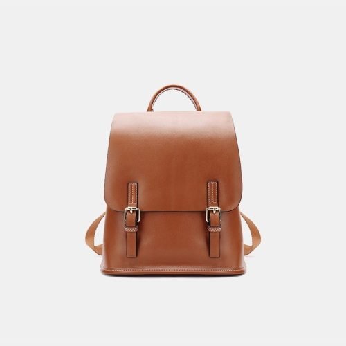 Fashion waterproof oil leather backpack