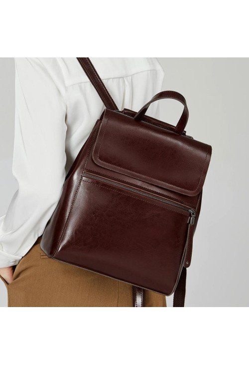 BP27-2-500x731-1 Classic simple waxed leather backpack