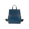 Classic simple waxed leather backpack