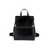 Classic simple waxed leather backpack
