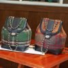 Vintage suede chain flap backpack
