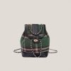 Vintage suede chain flap backpack