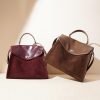 Simple and versatile large-capacity leather backpack