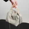 Vintage beaded satin leather handbag