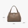 Fashion simple buckle leather handbag