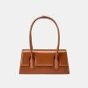 Minimalist waterproof leather flap handbag