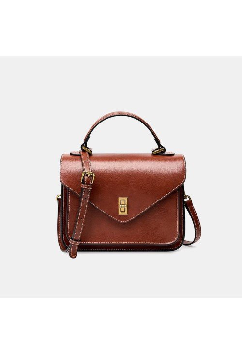 HB07-1-500x731-1 Luxurious smooth leather flap handbag