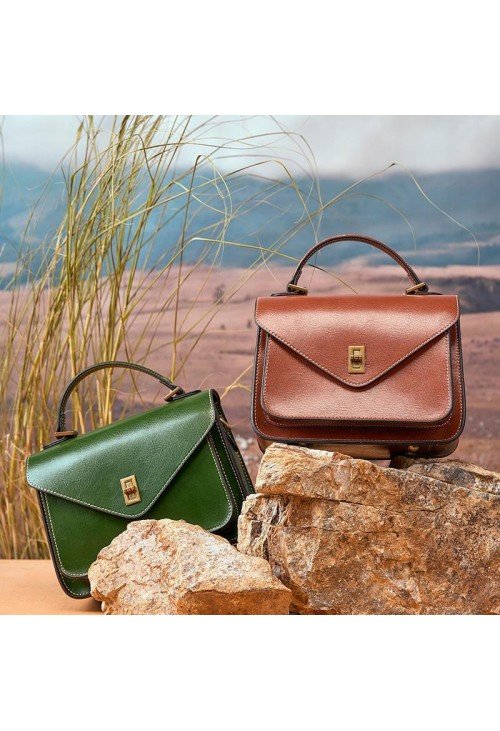 HB07-3-500x731-1 Luxurious smooth leather flap handbag