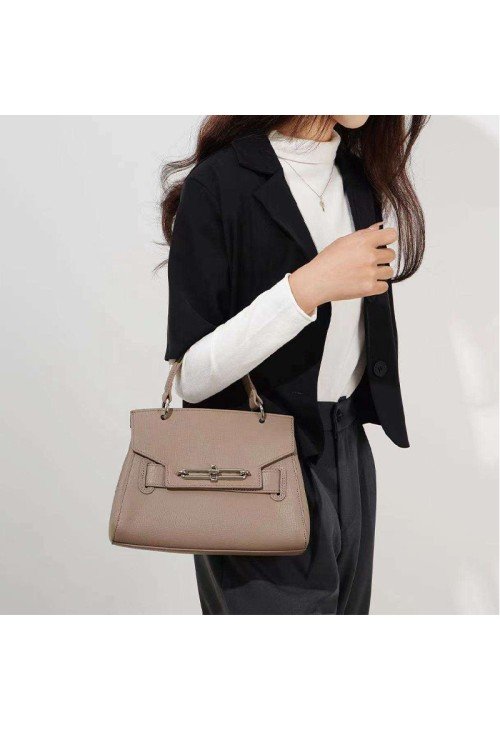 HB08-2-500x731-1 Simple genuine leather lock ladies handbag